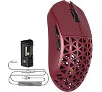 MAMBASNAKE M5 Ultra Carbon Fiber 8000Hz Wireless Gaming Mouse, 39g Superlight, 42000DPI, PAW3950MAX Sensor, Nordic 52840 Chip, Bluetooth/2.4G/USB-C Wired Mice with Mouse Coiled Cable, with Grip Tape