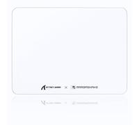 MAMBASNAKE x Attack Shark CM05SE Glass Hard Gaming Mousepad,Nano-Micro-Etched Texture,Smooth Glass Surface,High Accuracy,Fast-Moving,Anti-Scratch, PU Leather Non-Slip Base, Small Size(410×310mm)