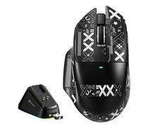 MAMBASNAKE x Attack Shark G3 Ratón Gaming Inalámbrico, Ligero 59g, Sensor Óptico PAW3311, 25.000 dpi, Bluetooth/2.4G/USB-C, 5 Botones Programables, Grip Antideslizante, 500mAh para PC/Mac - Negro