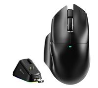 MAMBASNAKE x Attack Shark V6 Ratón Gaming Inalámbrico con Base de Carga Magnética, 65g Ultraligero, Sensor PAW3311, 25000 dpi, BT/2.4G/USB-C, 100M Clics,500mAh para Diestros-Negro