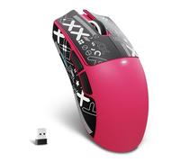 MAMBASNAKE X ATTACK SHARK X11SE Ratón inalámbrico para juegos,22000DPI,sensor PixArt PAW3311,BT/2,4G/cable,peso ligero de 59g con cinta,clics 2000W,aceleración 40G,larga batería,para Win/Mac-Rojo Baya