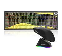 MAMBASNAKE X Attack Shark X65PRO Teclado HE Rapid Trigger y Ratón X11 | Combo Teclado Inalámbrico Interruptores Magnéticos y Ratón Ultraligero, RT 0.01mm, Sondeo 8KHz, 22K DPI, Amarillo