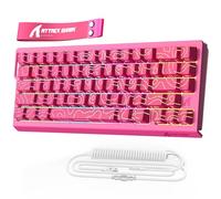 MAMBASNAKE x Attack Shark X68HE Teclado con Interruptor magnético de gatillo rápido, accionamiento Ajustable de 0,01 mm, con Cable en Espiral, 8000 Hz, RGB, Teclas PBT,SOCD (Rosa)
