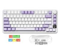 MAMBASNAKE x Attack Shark X85PRO Teclado Mecánico con Junta, Teclado para Juegos 75% Inalámbrico con TFT Screen y CNC Knob, 2,4Ghz/BT5.1/USB-C, 5 Layer Padding, Hot-Swap Linear Switch,para PC,Mac,QMK
