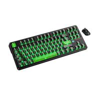 MAMBASNAKE x Attack Shark X87 Ultra Teclado Gaming Inalámbrico, 8000Hz, Tri-Modo TKL 80% Mecánico RGB, 10000mAh, Hot-Swap, Switch Lineales, Pantalla, Keycaps Transparentes - Jade