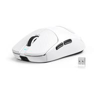 MAMBASNAKE X Attack Shark X8SE 55g Ratón inalámbrico Ultraligero para Juegos con cinta-25000 dpi,Sensor PAW3311,trimodo BT/2,4G/USB-C,80 Millones de clics,500mAh,Controlador Web,for Win/Mac-Blanco