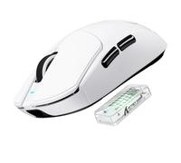 MAMBASNAKE x Attack Shark X8ULTRA 8000Hz 55g Ratón Gaming Inalámbrico, 42000 dpi, PAW3950MAX, Nordic 52840, Revestimiento Refrescante, BT/2.4G/Cableado, Configuración Web, para Manos Grandes, Blanco