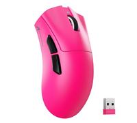 MAMBASNAKE X ATTACKSHARK V3 Ratón inalámbrico para Juegos,Ligero 65g,diseño Dividido para diestros,hasta 25000 PPP,1000Hz,Sensor PAW3311,2,4G/BT/con Cable,500mAh,Controlador Web,para PC/Mac-Rojo Baya