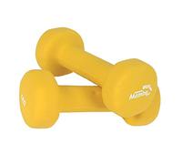 Mambo 06-010103 - Mancuernas recubiertas de vinilo (2 unidades, 1,0 kg), color amarillo
