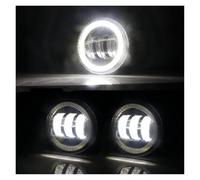 MAMEFVBB Faros antiniebla Para Mitsubishi Para Outlander Para Pajero L200 Colt Endeavour Galant Lancer Luz Antiniebla Angel Eye Lente Lámpara Conducción Antiniebla DRL H11(White and White)