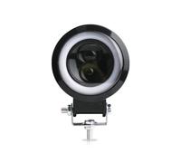 MAMEFVBB Faros antiniebla Para Motocicletas Para Jeeps Vehículos Todo Terreno SUV Luces Conducción Angel Eyes 12 V 24 V Luz Trabajo 3 Pulgadas Faros Delanteros Cuadrados Halo(1pcs white and blue)