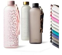 MAMEIDO Botella agua 1,5 litro - Botella 1,5l motivacional sin BPA, antigoteo, Botella tritan para Colegio, Gym, Oficina (Wild Candy, 1500ml)