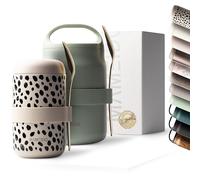 MAMEIDO Termo para Comida 500 ml, Taza Aislada de Acero Inoxidable para Alimentos sin BPA para muesli, helado y sopa (Almond Flakes)