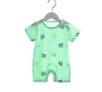Mameluco Bebé Monos Niños Pelele Niñas Body, Treer Algodón Doble Gasa Manga Corta Verano Recién Nacidos Unisex Ropa Dibujos Animados Impresión Pijama para Bebé-Niños Jumpsuit (Cactus,66)