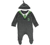 Mameluco con licencia de Harry Potter para bebé con sombrero Slytherin para niño o niña, gris oscuro, 9 mes