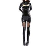 Mameluco De Patchwork Transparente Negro De Goma De Látex, Juego De Rol, Fiesta, Uniforme De Carreras, XS-XXL, 0,4 Mm, Negro,Claro,XS