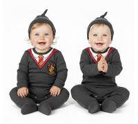 Mameluco para bebé con licencia de Harry Potter con sombrero Gryffindor para niño o niña, color carbón, Carbón, 0-3 meses
