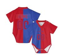 Mameluco sorpresa personalizado para anuncio de embarazo, camiseta de fútbol para bebé con logotipo de número de nombre para el primer nieto para 3-18 meses, 5-Rojo, Talla única