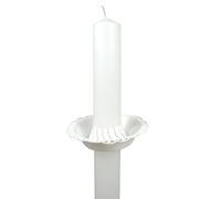 MaMeMi - Atrapasgotas de plástico para velas de 3 a 4 cm de diámetro, elegante protección antigoteo para velas de comunión, bautizos y bodas, práctico y decorativo, calidad de marca MaMeMi