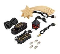 MaMeMi Estrella Luminosa con Accesorios para la Iluminación de Belenes con Cable Eléctrico, Linterna, Bombilla, Cable de Extensión etc [Accesorios de Belén/Accesorios para Belenes de Navidad]