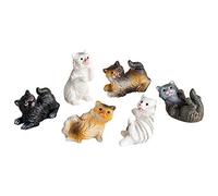 MaMeMi Juego de Gatos de Belén con 6 Gatos/Gatitos [Tamaño aprox 3 cm] Accesorios para Belén, suministros para Belén/Accesorios para Nacimientos de Navidad