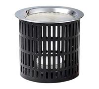 MaMeMi Quemador de Incienso de Hierro Negro 8 cm con Colador de Acero Inoxidable | Calentador Artesanal para Incienso, Resinas y Hierbas | para Vela de Té | Hecho a Mano en India