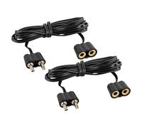 MaMeMi Set de 2 Cables de Extensión para Iluminación de Belén - 1 m Cada Uno - Accesorios Eléctricos para Belenes y Decoraciones Navideñas - No Conectable Directamente a Enchufe