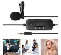 MAMEN KM-D2 Micrófono de Solapa Omnidireccional Profesional con Clip para Teléfono Cámara DSLR Modo Dual Universal Flexible y Fácil de Operar para Grabar EntrevistasVideo