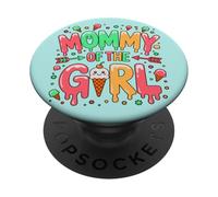 Mami de la niña dulce helado madre PopSockets PopGrip Adhesivo
