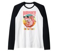 Mami del cumpleaños Kid Shark Party Mom Family Matching Camiseta Manga Raglan