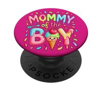 Mami del niño dulce helado kawaii PopSockets PopGrip Adhesivo