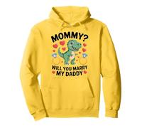 Mami, ¿te casarás con mi papá? Divertida boda con dinosaurios T-rex Sudadera con Capucha