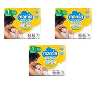 Mamia Baby - Pañales para recién nacido, talla 1, 2-5 kg, 3 x 24 (72 pañales)