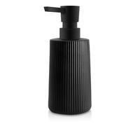 Mamiddle Dispensador de jabón moderno de cristal para lavavajillas de 250 ml, dispensador de jabón para baño, encimera, cocina, dispensador de jabón con dispensador de bomba (1, negro mate)