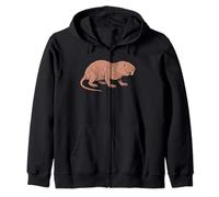 Mamífero subterráneo Rata Topo Criatura Animal RARA sin Pelo Sudadera con Capucha