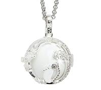 MAMIJUX Call Angels - Jaula perforada con patas y bola interior con cadena de acero (110 cm), Taglia unica, Latón