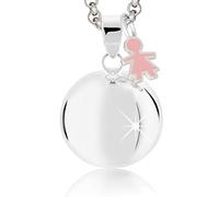 MAMIJUX® Collar con colgante de llamada de ángeles para mamá e hija, idea de regalo para el embarazo, collar para mujer con recordatorio de ángeles, cadena de acero, Única, Cobre, No aplicable.