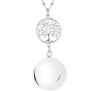 MAMIJUX Llamador de ángeles, árbol de la vida, madre, idea regalo embarazada, collar de mujer con llamador de ángeles, cadena de acero, TU, Acero inoxidable, No aplicable