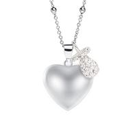 MAMIJUX Llamador de ángeles con corazón con colgante, con cadena de acero de 110 cm de largo, TU, Cobre, No aplicable