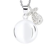 MAMIJUX MAMIUX Llamador de ángeles con Chupete con Cadena de Acero 110cm (cristal blanco)