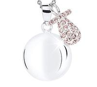 MAMIJUX MAMIUX Llamador de ángeles con Chupete con Cadena de Acero 110cm (cristal rosa)