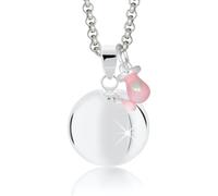 MAMIJUX MAMIUX Llamador de ángeles con Chupete con Cadena de Acero 110cm (Esmaltado Rosa)