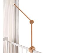 Mamimami Home Soporte de madera movil cuna bebe 360° Rotación Ajustable Campanas de viento cuna bebe juguete Soporte colgante para carrusel cuna bebé nacimiento recién nacido decoración