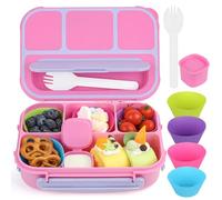 MaMix Lonchera Bento, 4 compartimentos para adultos y niños (1300 ml, morado)
