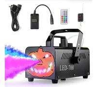 MAMIZO 500W Máquina de Niebla de Halloween, 13 Colores y 9 luces LED, Función de Pulverización Automática, Máquina de Humo con Forma de Cabeza de Calabaza, ideal para Halloween, Navidad y Fiestas