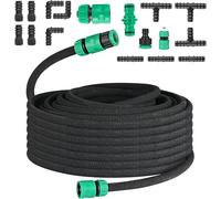 MAMIZO Manguera de Riego por Goteo, 50M, Caucho Negro, 12mm, 2bar, 1 Unid, Accesorios de Hardware