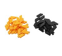 MAMJENNI Barricadas de Coches con Control Remoto, para Pista de Carreras de Deriva, 60 Piezas de barricadas Negras Amarillas de plástico, Accesorio Ligero para Coche RC