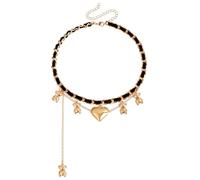 MAMJENNI Collar con colgante de corazón de oso para mujer, material de aleación que no se decolora, adorable diseño llamativo, ajuste ligero y cómodo, joyería elegante para fiestas, regalo para ella