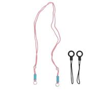 MAMJENNI Correa Trenzada para Hombro y Cuello para cámara, Fibra de poliéster, 120cm, Cuerda Redonda Tejida Universal para cámara instantánea, cámara DSLR (Rosa Claro)