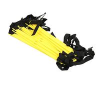 MAMJENNI Escalera de Agilidad Fija, Escalera de Cuerda de Velocidad de fútbol para Ejercicio de fútbol, Entrenamiento Deportivo, 6M, 12 peldaños (Amarillo)